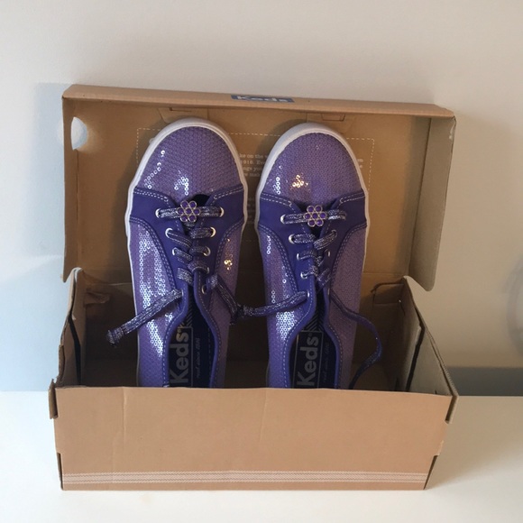 Sparkly Purple Keds Shoes - Picture 1 of 4